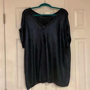 Metallic Navy Anne Klein Sweater